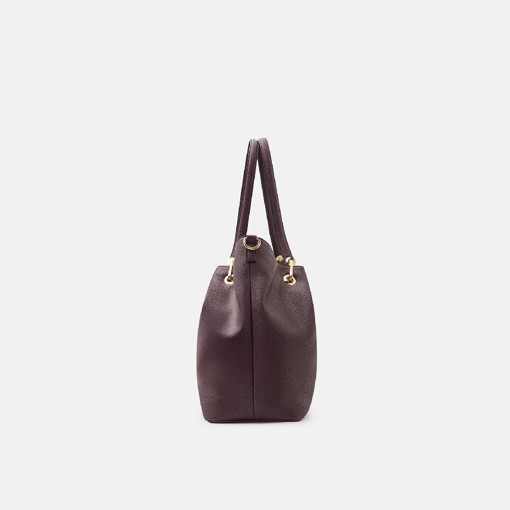 L. Credi Ebony Shopper dark plum Hotsell