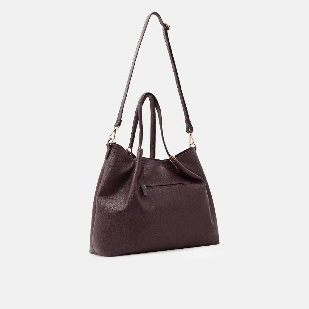 L. Credi Ebony Shopper dark plum Hotsell