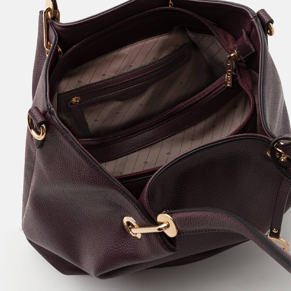 L. Credi Ebony Shopper dark plum Hotsell