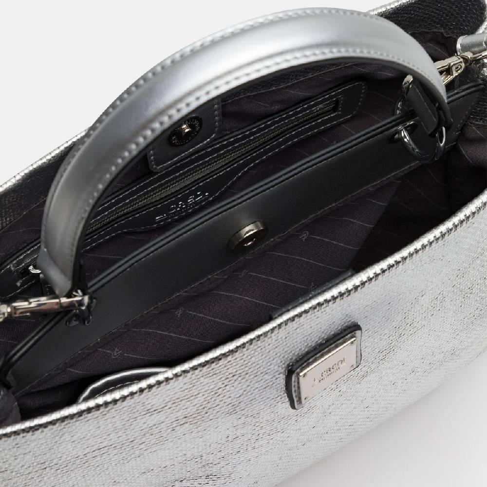 L. Credi Nadine Henkeltasche silber Neuheiten