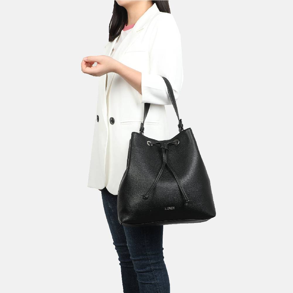 L. Credi Katja Hobo schwarz Kostenloser Versand international