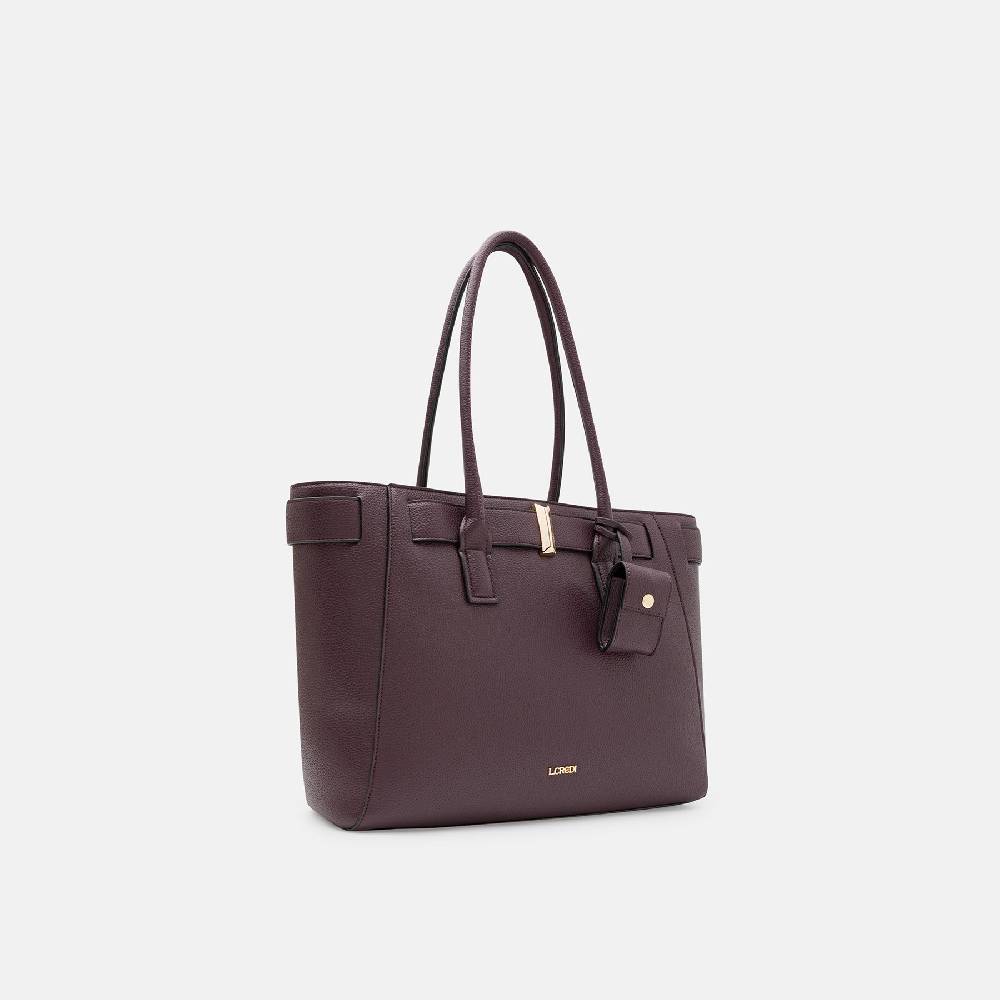 L. Credi Nadira Shopper dark plum 2025