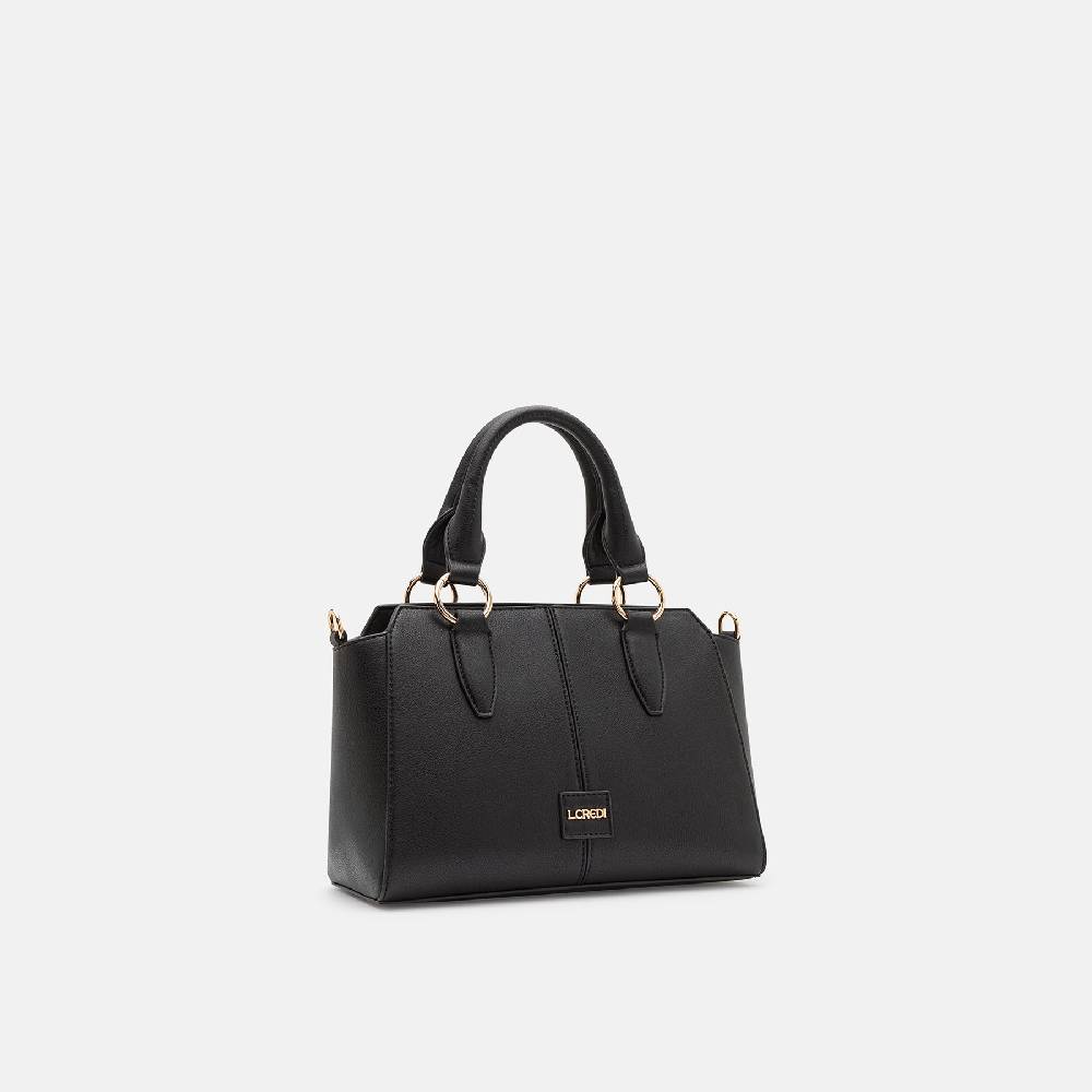 L. Credi Nadja Henkeltasche schwarz Im Verkauf