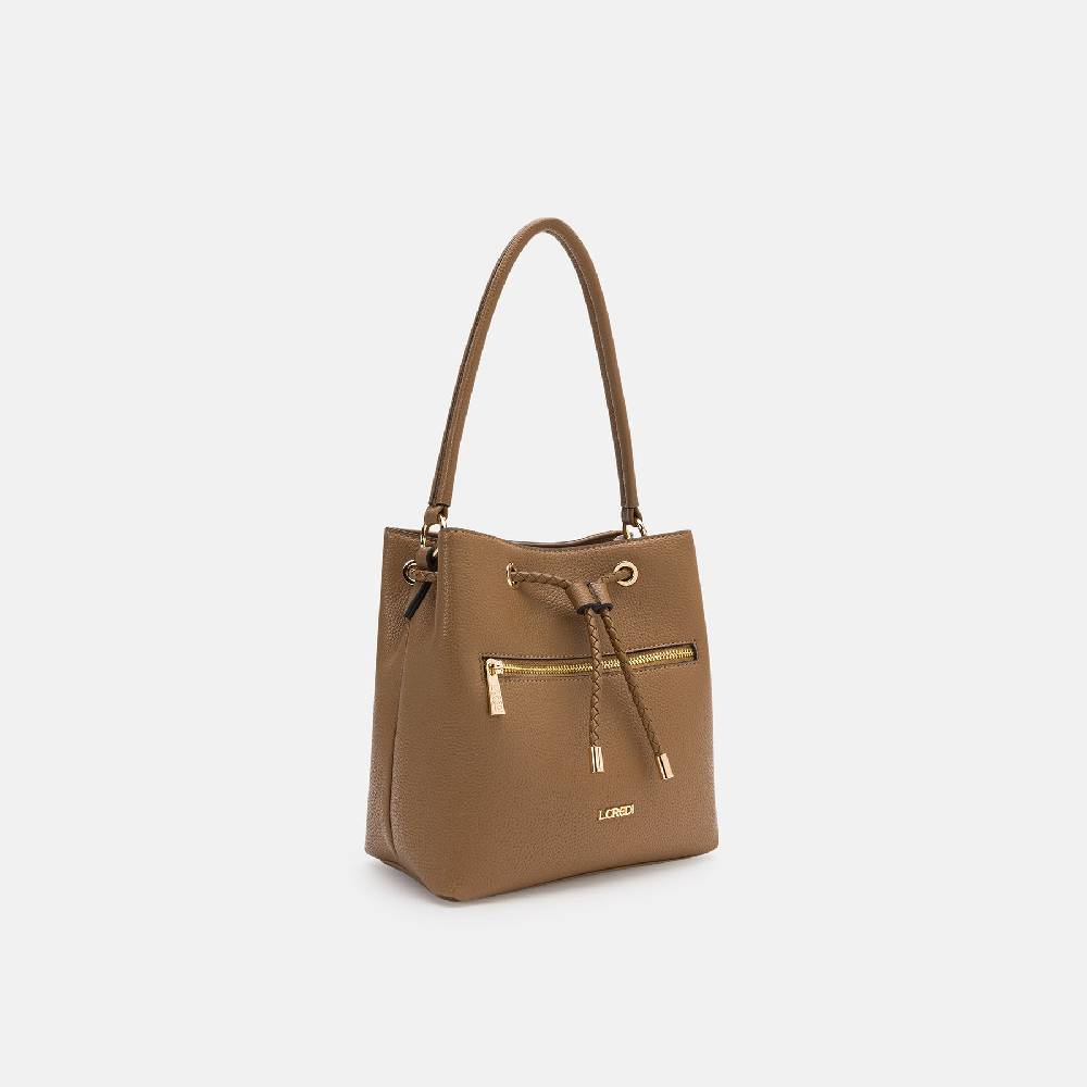 L. Credi Nova Hobo toffee Flash Sale