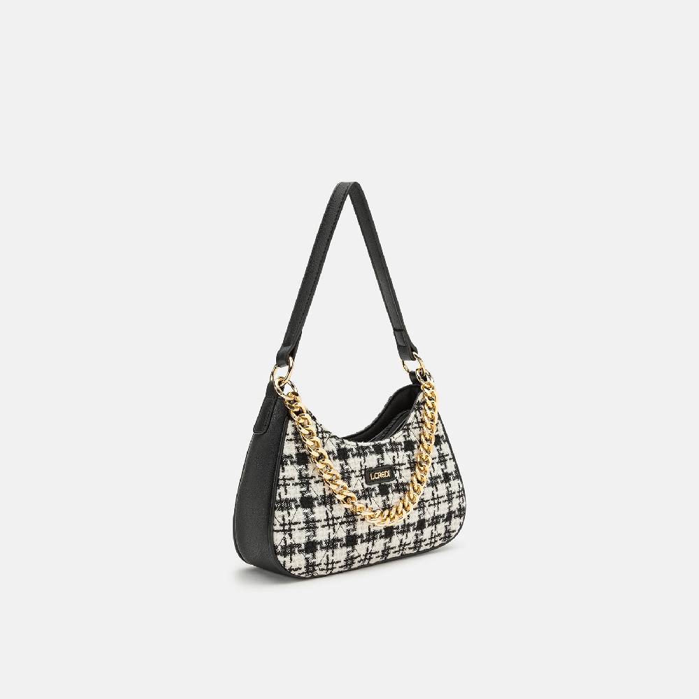 L. Credi Naissa Hobo schwarz / offwhite Große Rabatte