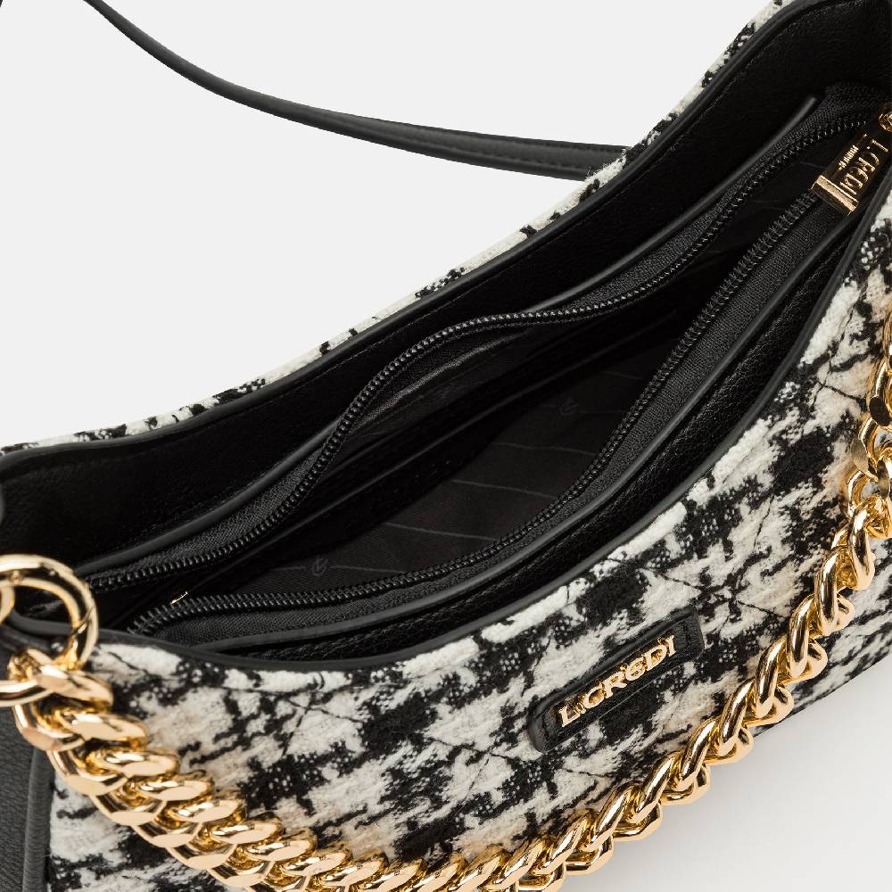 L. Credi Naissa Hobo schwarz / offwhite Große Rabatte