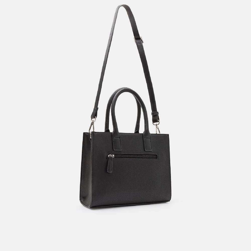 L. Credi Olga Henkeltasche schwarz Im Verkauf