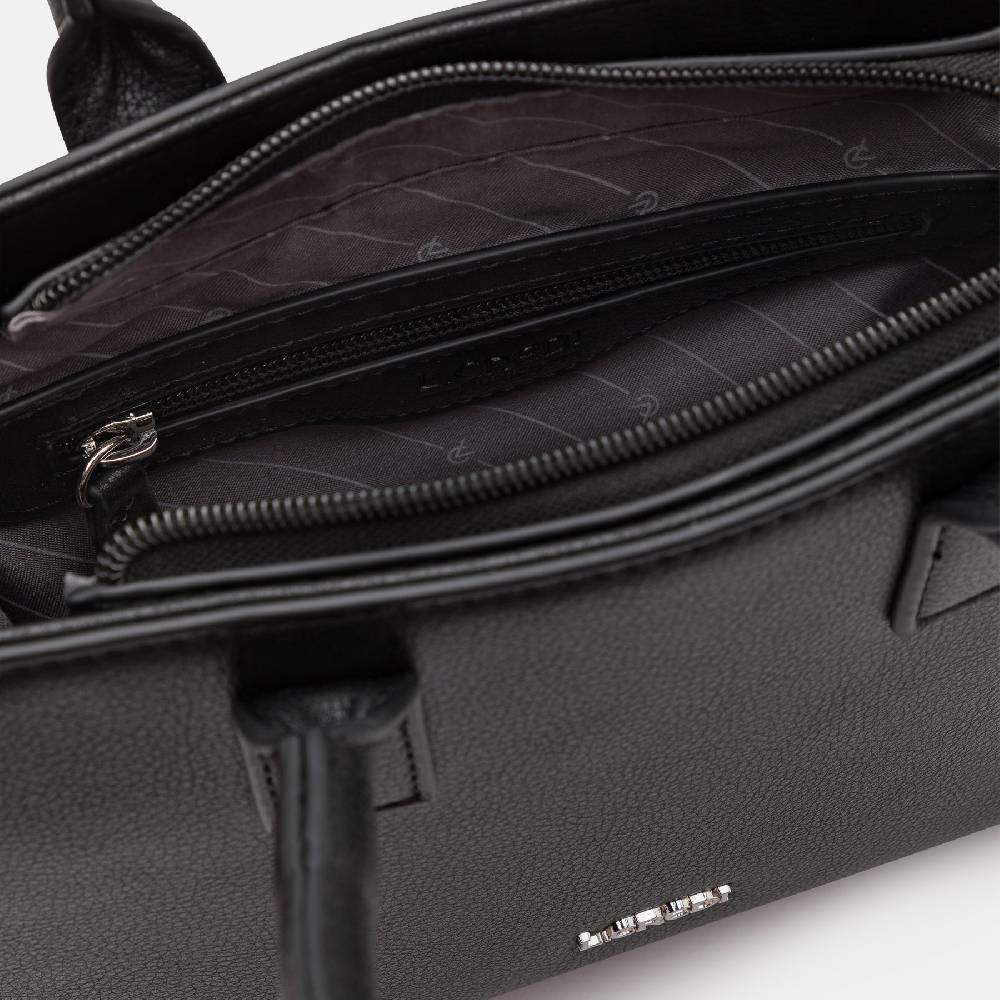 L. Credi Olga Henkeltasche schwarz Im Verkauf