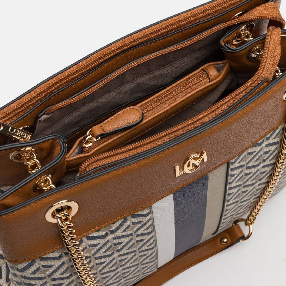 L. Credi Melina Hobo beige multi Limitierter Zeitrabatt