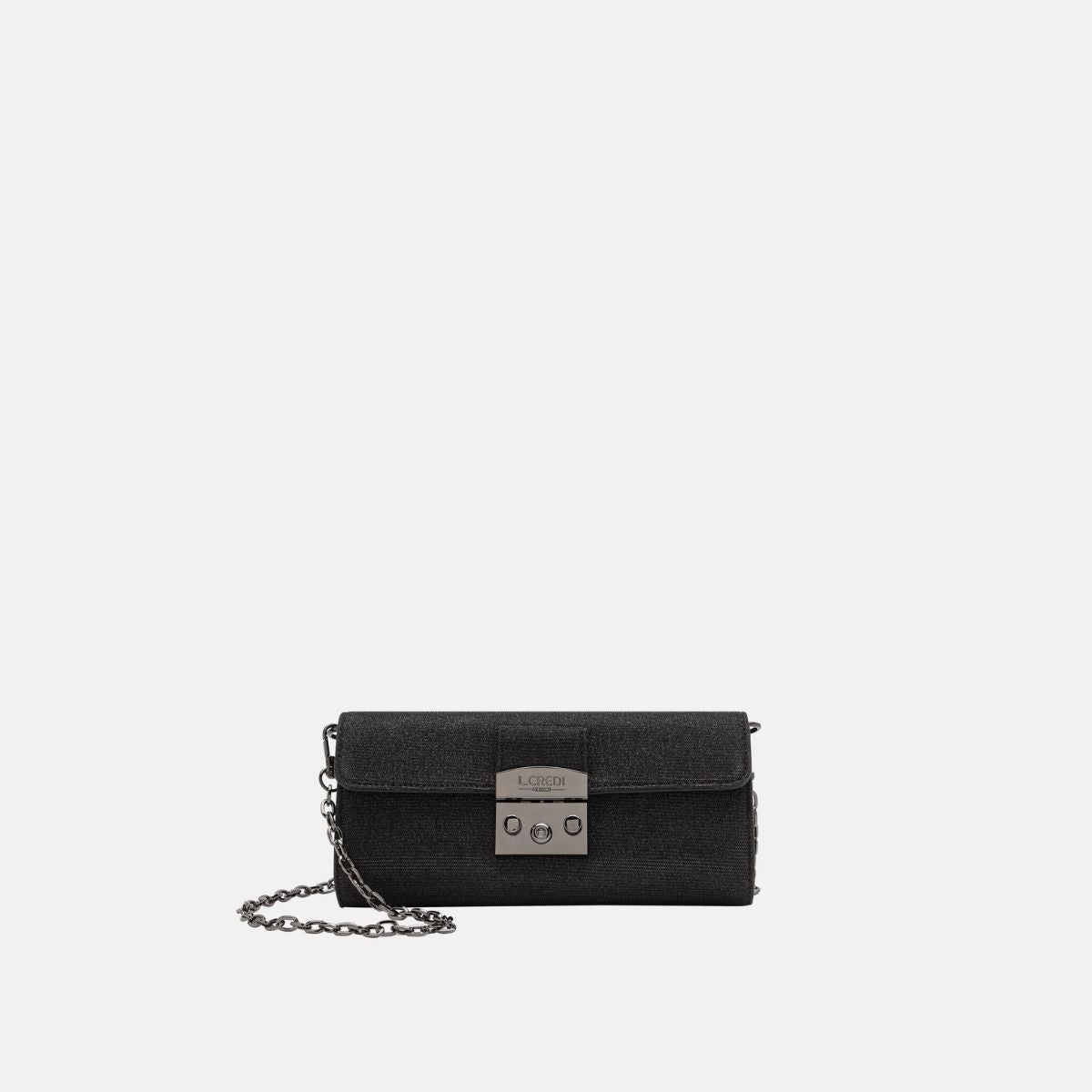 L. Credi Nadi Clutch schwarz Sonderangebot der Fabrik