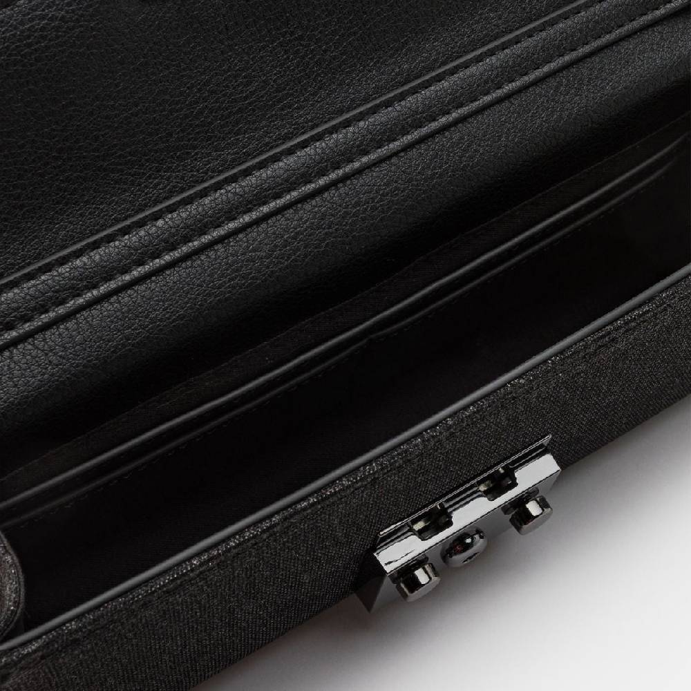 L. Credi Nadi Clutch schwarz Sonderangebot der Fabrik