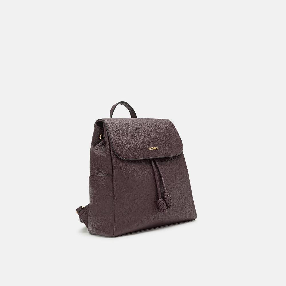 L. Credi Nalina Rucksack dark plum Flash Sale