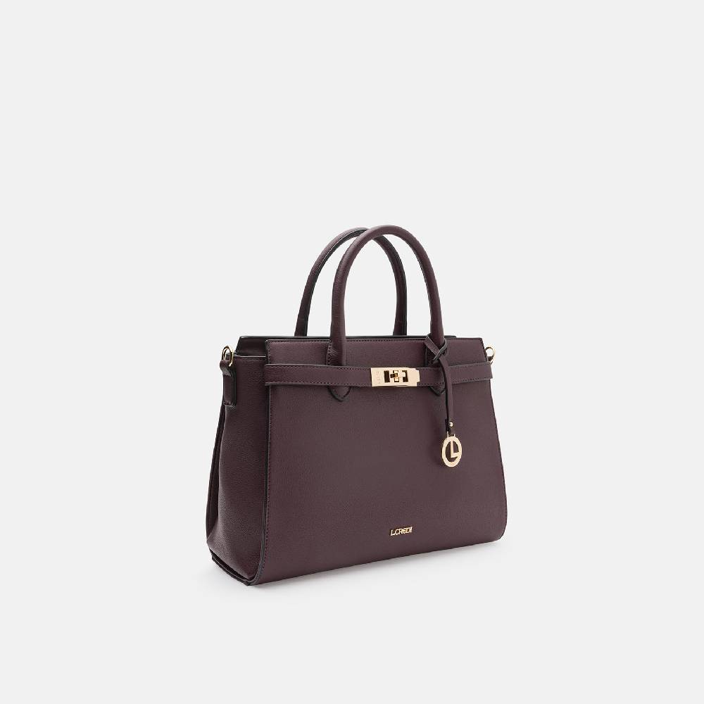 L. Credi Konstanze Henkeltasche dark plum Große Rabatte