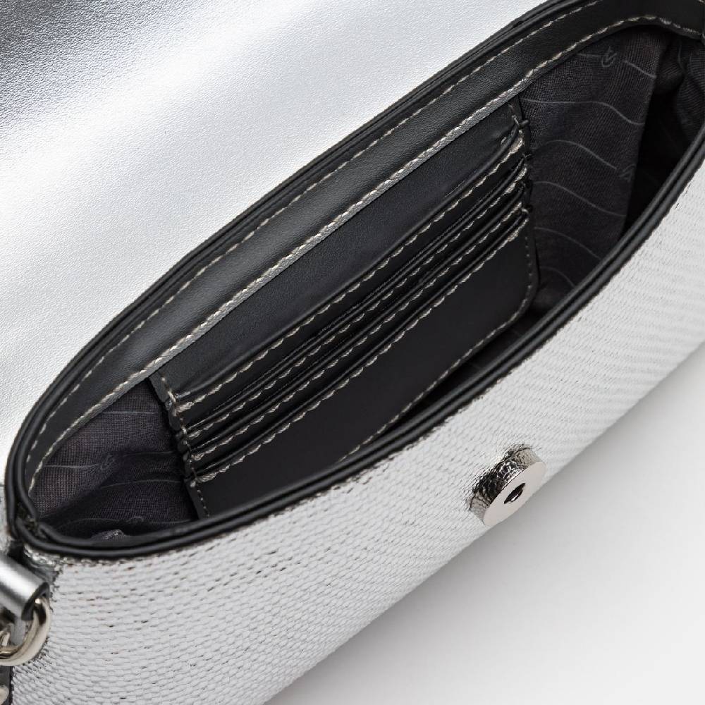L. Credi Nadine Clutch silber Großer Ausverkauf