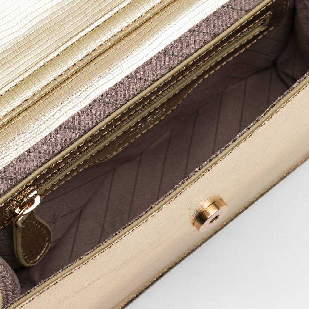 L. Credi Naimi Clutch gold Flash Sale