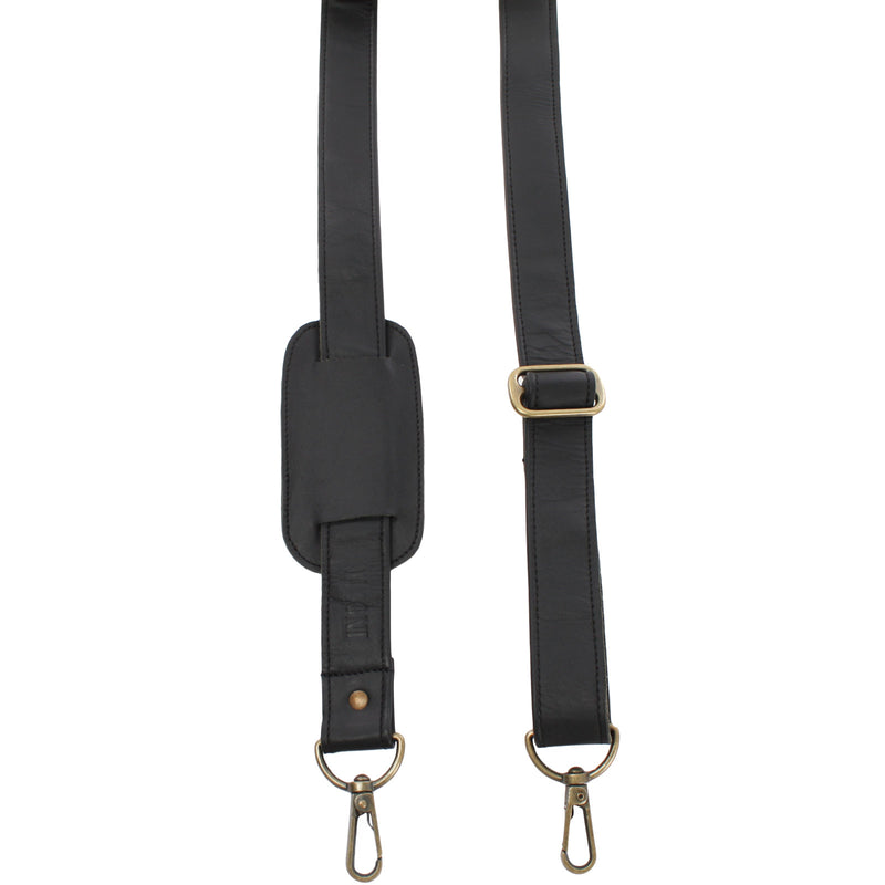 Leconi Trageriemen Leder schwarz breit 150cm LEC-R3 Discount Store für neue Produkte