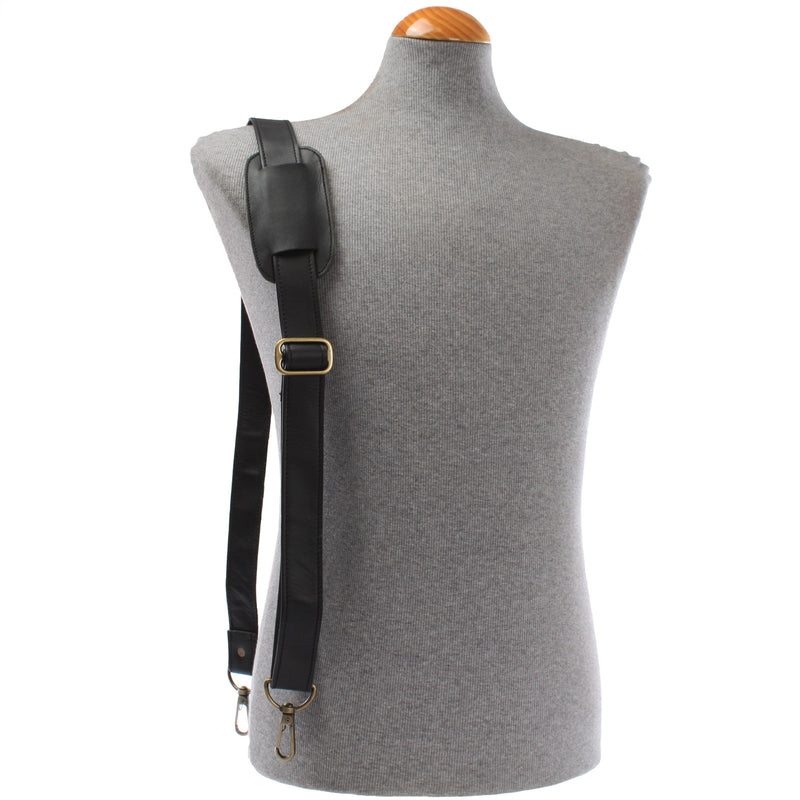 Leconi Trageriemen Leder schwarz breit 150cm LEC-R3 Discount Store für neue Produkte