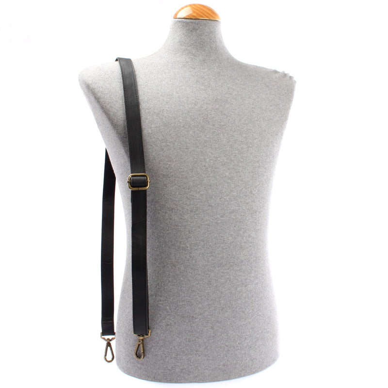 Leconi Trageriemen Leder 150cm schwarz LEC-R7 Riesige Rabatte