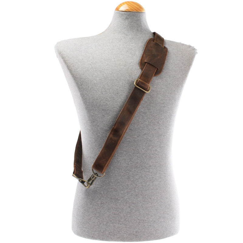 Leconi Trageriemen Leder schlamm breit 150cm LEC-R3 50% Rabatt mit kostenlosem Versand