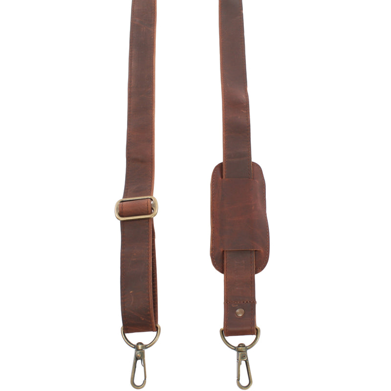Leconi Trageriemen Leder braun breit 150cm LEC-R3 Clearance-Verkauf