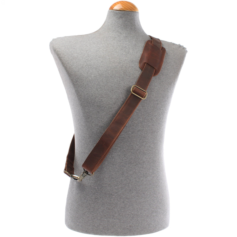 Leconi Trageriemen Leder braun breit 150cm LEC-R3 Clearance-Verkauf
