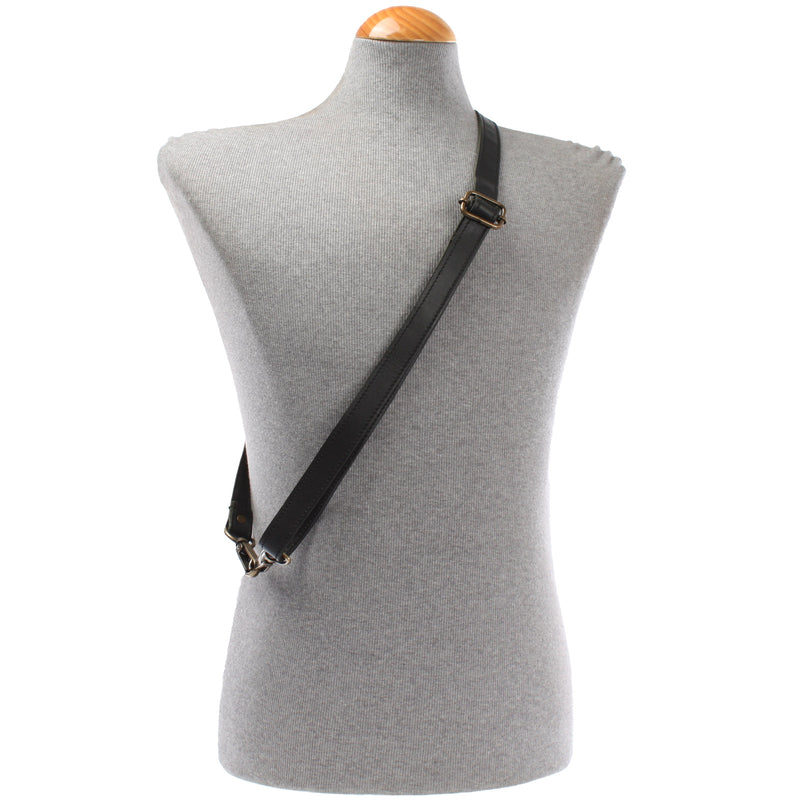 Leconi Trageriemen Leder schwarz schmal 150cm LEC-R4 Begrenzt auf 3 Tage
