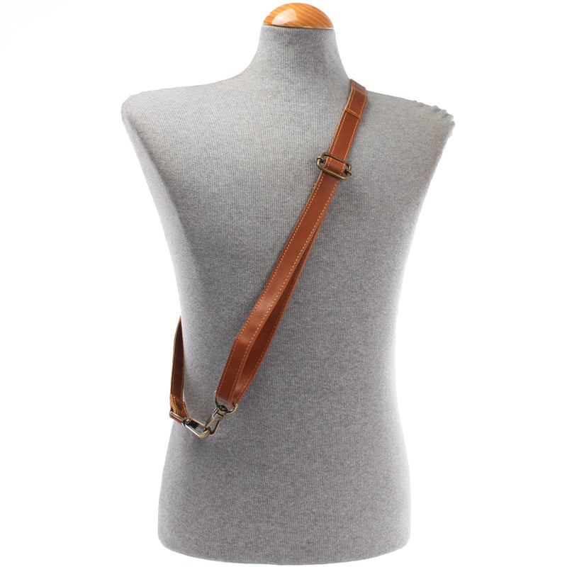 Leconi Trageriemen Leder cognac schmal 150cm LEC-R4 Speichern exportieren