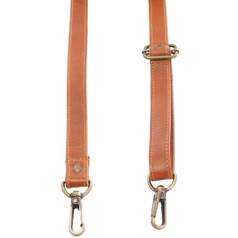Leconi Trageriemen Leder cognac schmal 150cm LEC-R4 Speichern exportieren