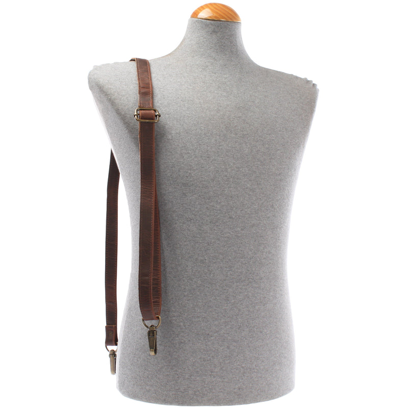 Leconi Trageriemen Leder braun schmal 150cm LEC-R4 zollfrei