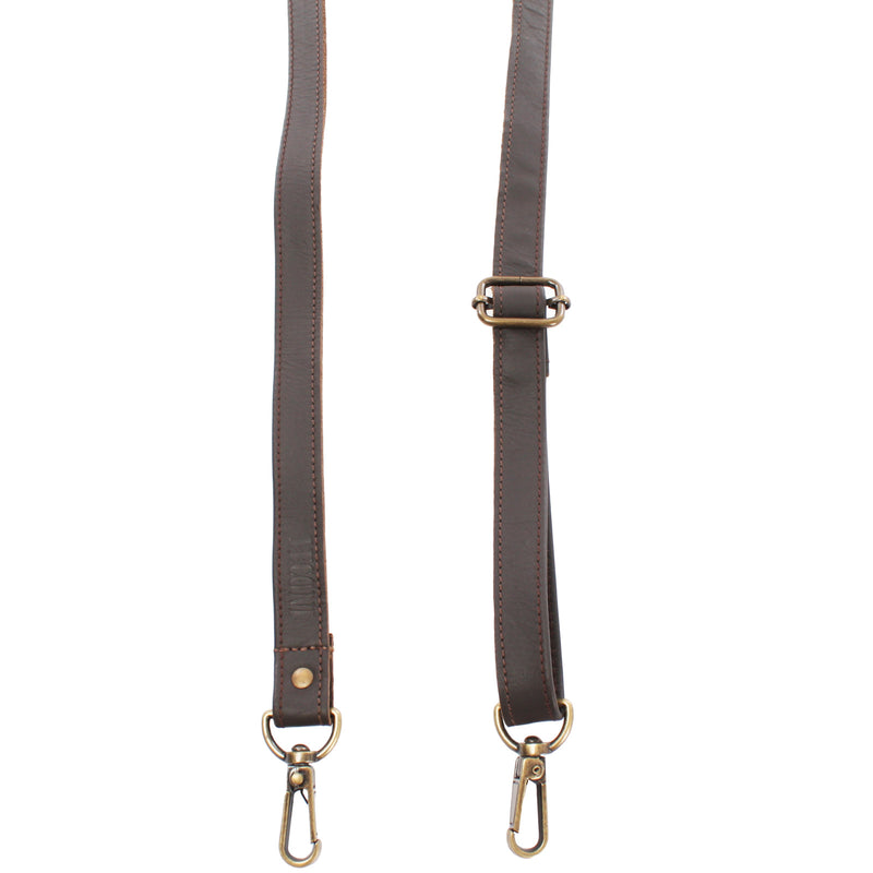 Leconi Trageriemen Leder dunkelbraun schmal 150cm LEC-R4 Online