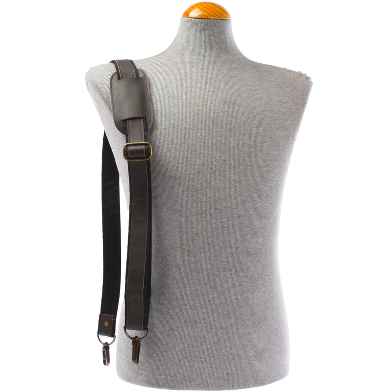Leconi Trageriemen Leder dunkelbraun 150cm LEC-R2 Auslauf