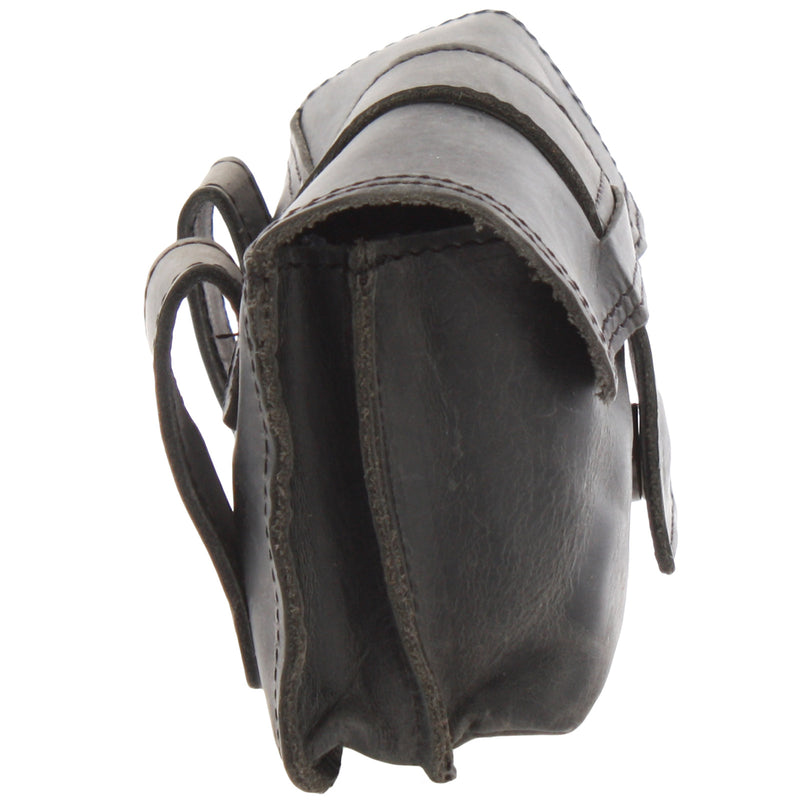 Leconi Gürteltasche Bauchtasche Hüfttasche Damen Herren Rindsleder grau LE9005 im Angebot