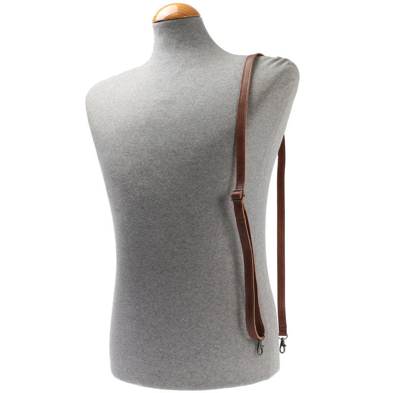 Leconi schmaler Trageriemen Schultergurt Leder 1,6cm x 150cm braun LEC-R8 Meist gekauft