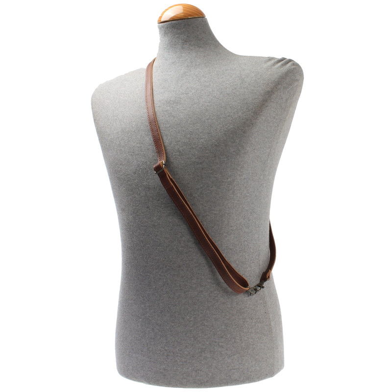 Leconi schmaler Trageriemen Schultergurt Leder 1,6cm x 150cm braun LEC-R8 Meist gekauft