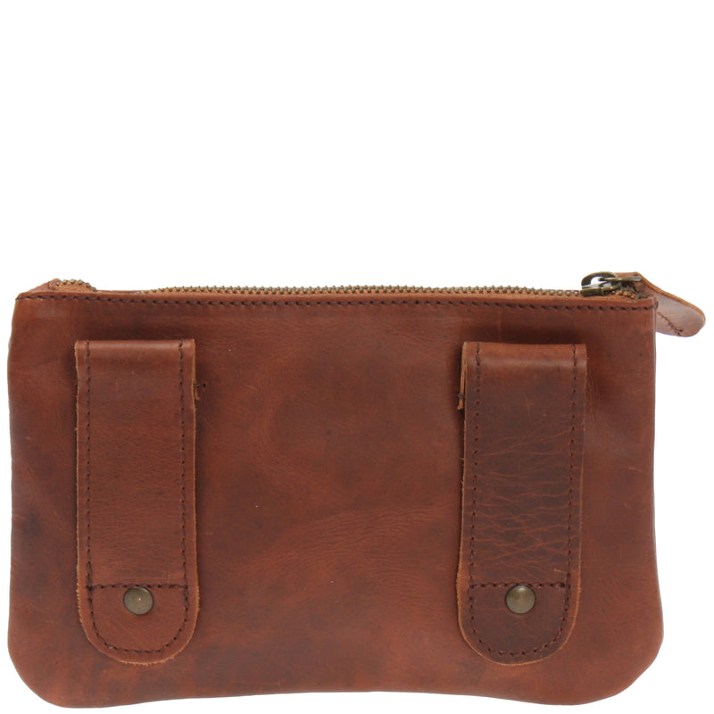Leconi Gürteltasche Bauchtasche Hüfttasche Damen Herren Rindsleder braun LE9019 Fabrik Onlineshop