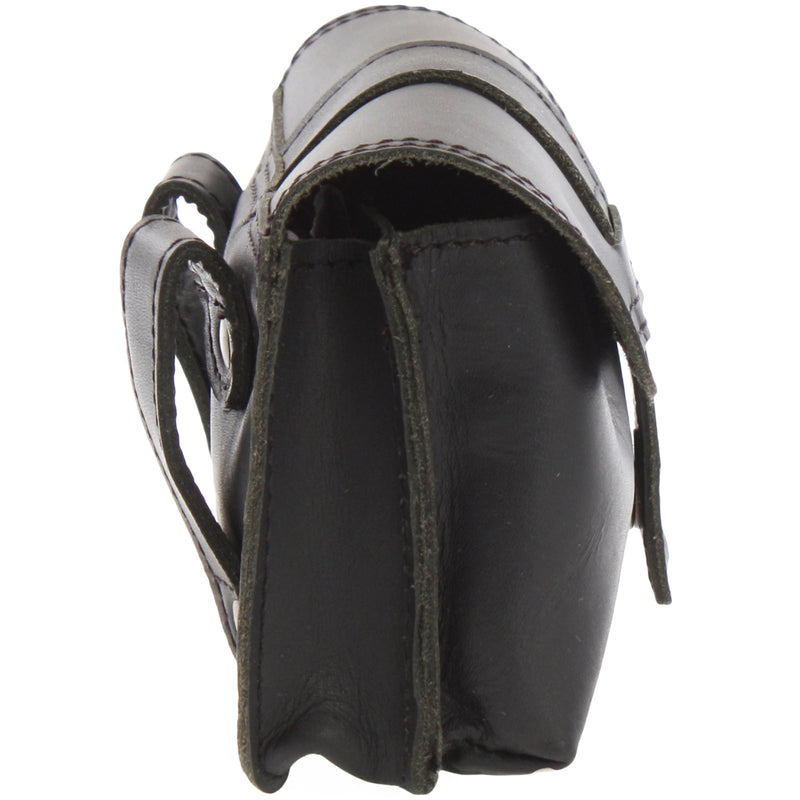 Leconi Gürteltasche Bauchtasche Hüfttasche Damen Herren Leder schwarz LE9005 Sonderangebot