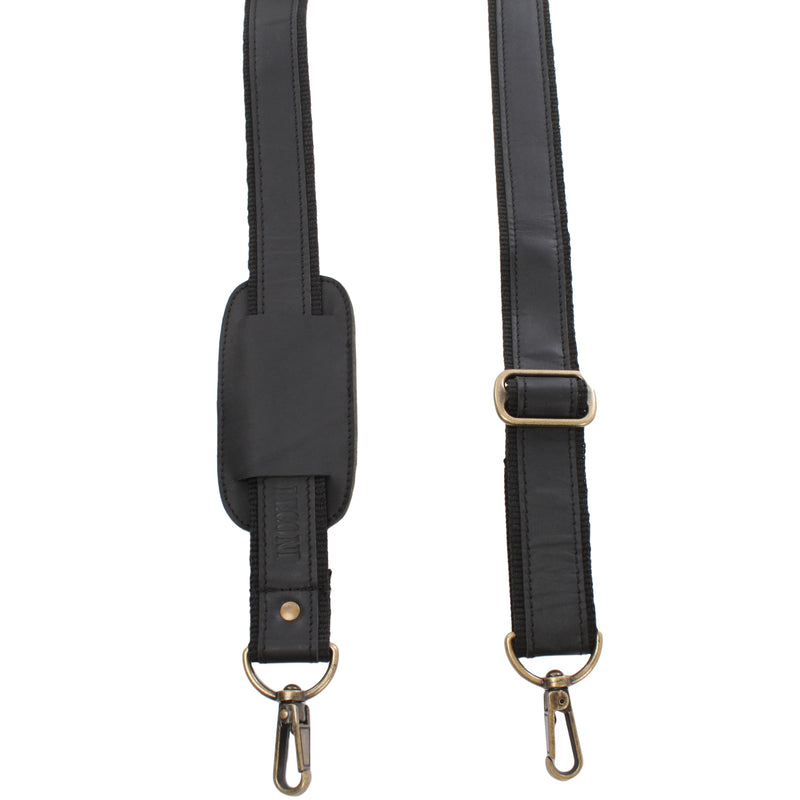 Leconi Trageriemen Leder schwarz 115cm LEC-R1 Flash Sale