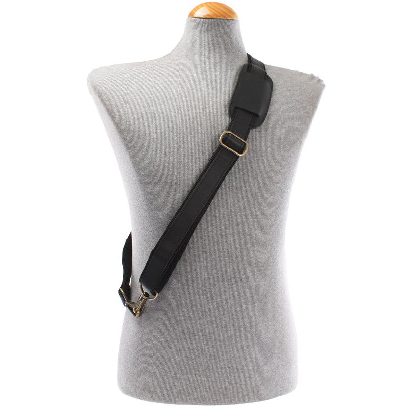 Leconi Trageriemen Leder schwarz 115cm LEC-R1 Flash Sale