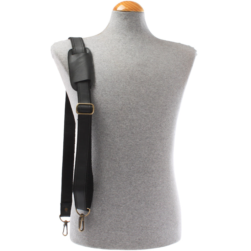 Leconi Trageriemen Leder schwarz 115cm LEC-R1 Flash Sale
