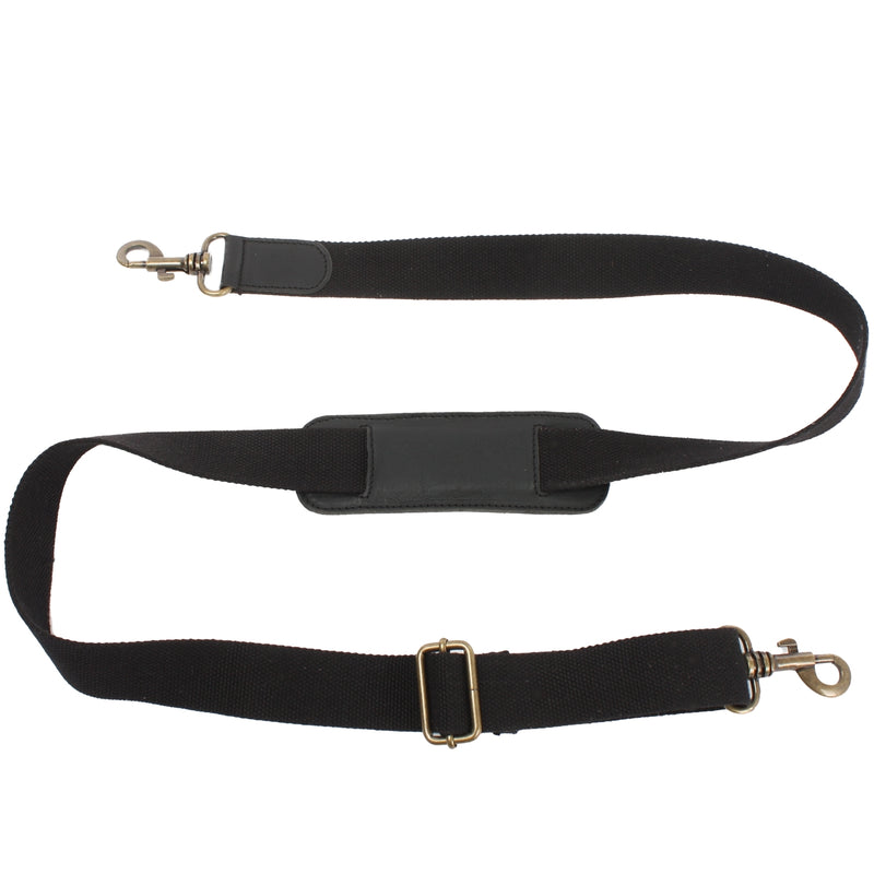 Leconi Trageriemen Baumwolle Leder 150cm schwarz LEC-R6 Begrenztes Angebot