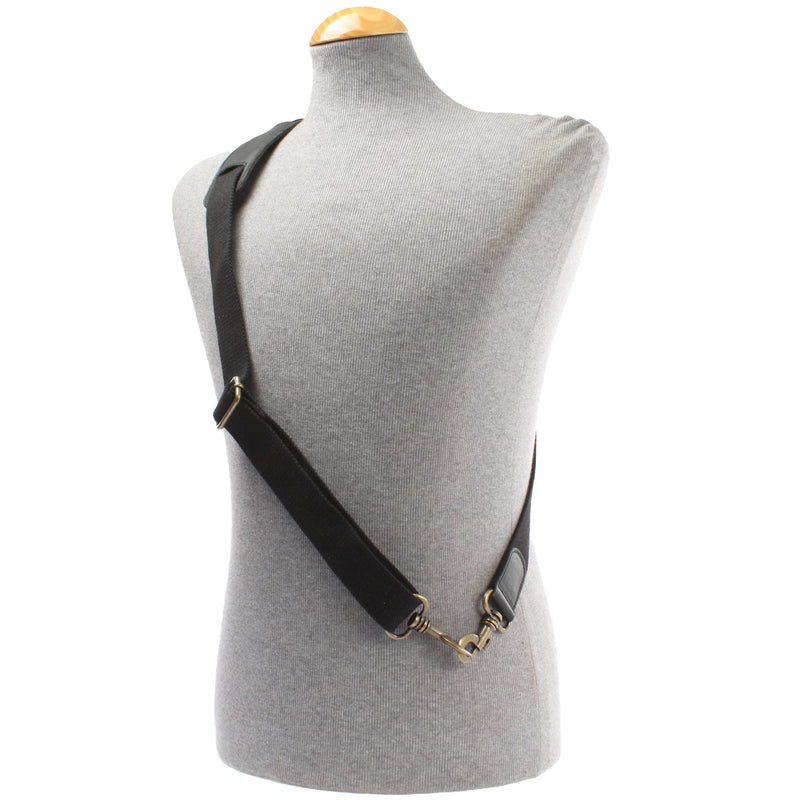 Leconi Trageriemen Baumwolle Leder 150cm schwarz LEC-R6 Begrenztes Angebot