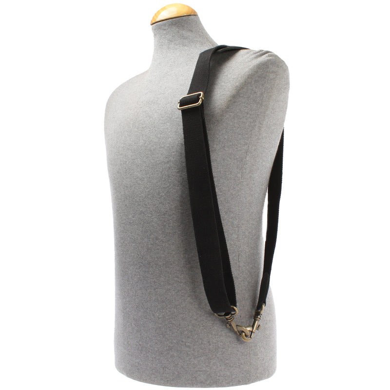 Leconi Trageriemen Baumwolle Leder 150cm schwarz LEC-R6 Begrenztes Angebot