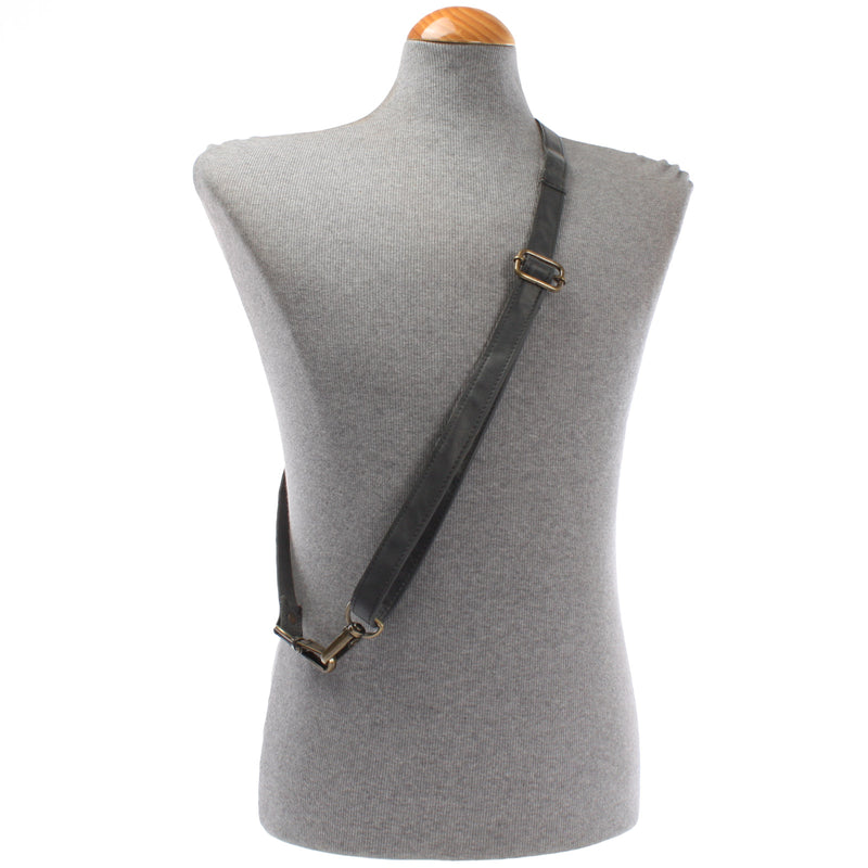 Leconi Trageriemen Leder grau schmal 150cm LEC-R4 Online Shopping
