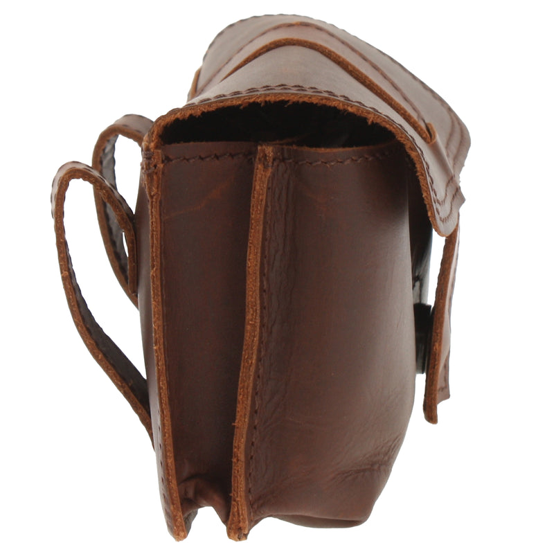 Leconi große Gürteltasche Bauchtasche Hüfttasche Damen Herren Rindsleder braun LE9030 Vatertagsangebot