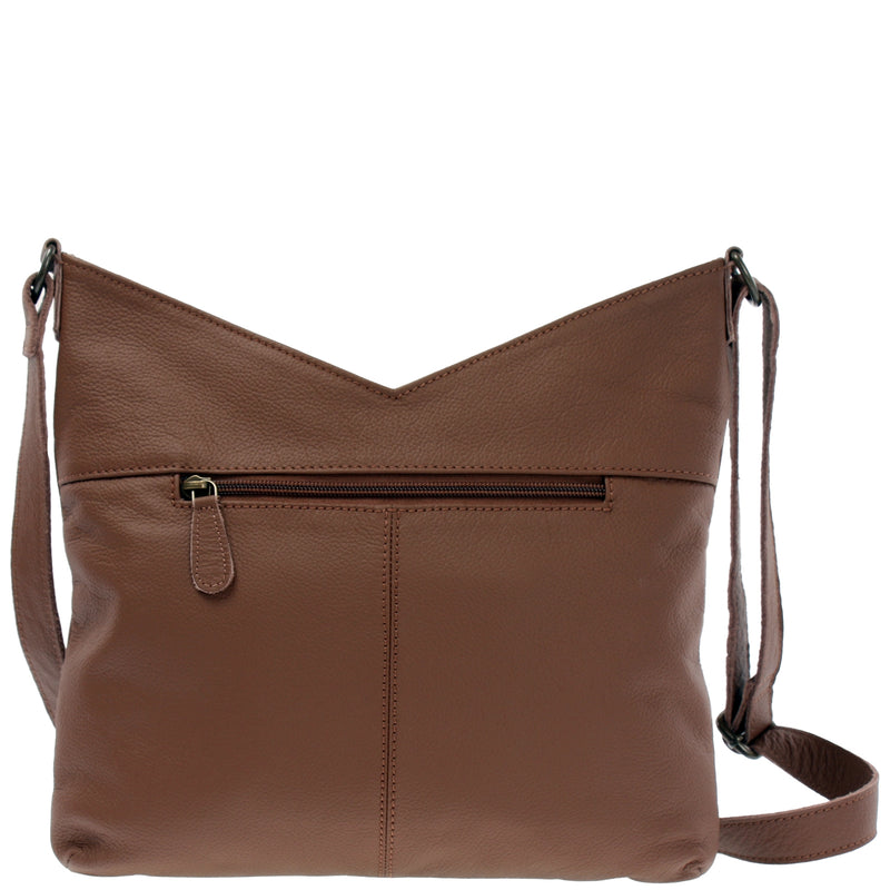 Leconi Damentasche Umhängetasche Handtasche Leder rehbraun LE0065 Zeitlich begrenztes Angebot
