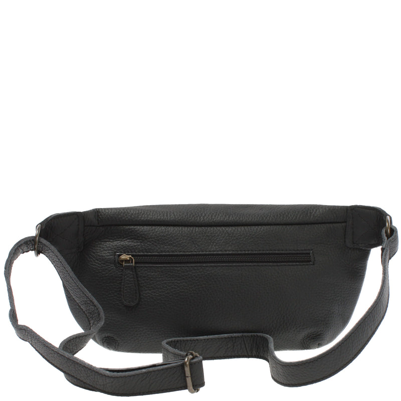 Leconi große Bauchtasche Umhängetasche Crossbody Ledertasche Leder schwarz LE3088 Saisonale Angebote