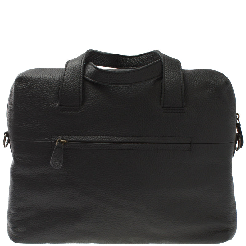 Leconi Schultertasche Henkeltasche Shopper DIN A4 Handtasche Damen Leder schwarz LE0059 Tiefpreis