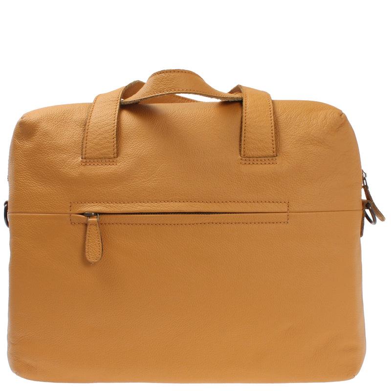 Leconi Schultertasche Henkeltasche Shopper DIN A4 Handtasche Damen Leder senf LE0059 Wochenangebot