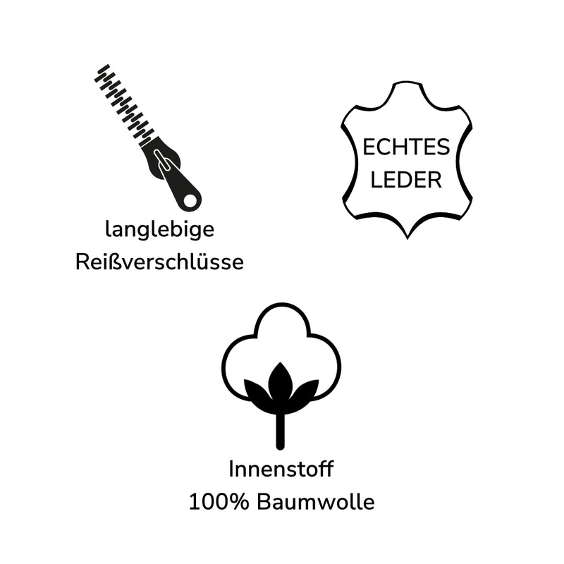 Leconi Umhängetasche Ledertasche Schultertasche Leder rotbraun LE3027 Letzte 3 Tage