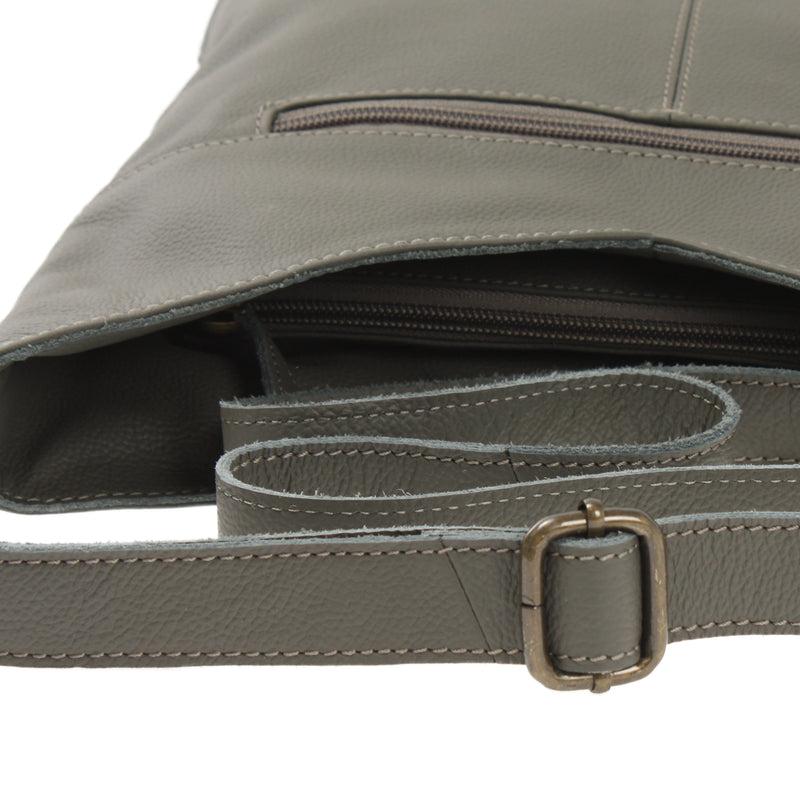 Leconi Damentasche Umhängetasche Handtasche Leder oliv LE0065 JETZT KAUFEN
